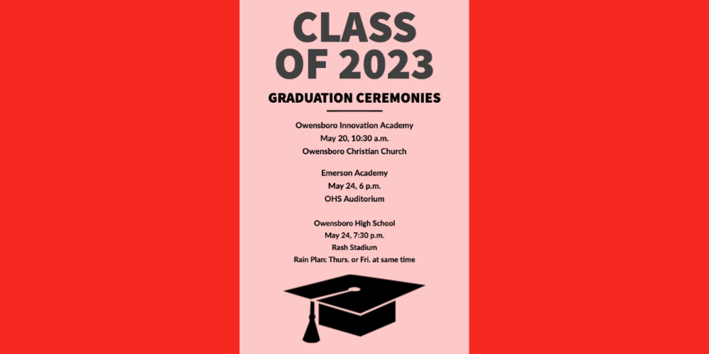 GRADUATION DATES FOR CLASS OF 2023 ANNOUNCED